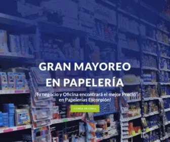 Papeleriasescorpion.com(Papelerías de Mayoreo en el Centro de Puebla) Screenshot