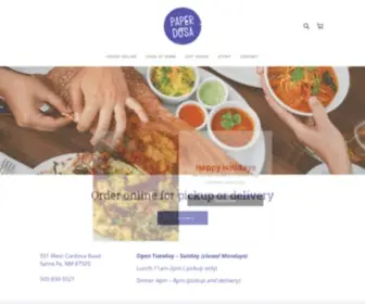 Paper-Dosa.com(Fresh South Indian Cuisine) Screenshot