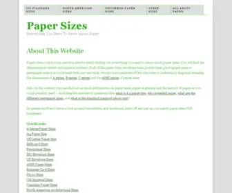 Paper-Sizes.com(Paper Sizes) Screenshot