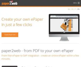 Paper2Web.ch(Create a free ePaper in just a few clicks) Screenshot