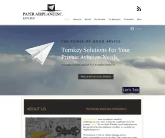 Paperairplaneinc.com(Paper Airplane Areas of Expertise's are in Private/ Business Aviation) Screenshot