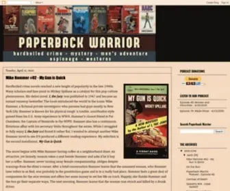 Paperbackwarrior.com(A blog about action adventure novels) Screenshot