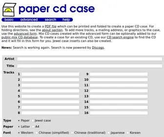 PaperCDcase.com(Paper cd case) Screenshot