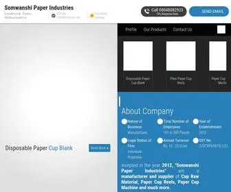 Papercuprawmaterial.com(Somwanshi Paper Industries) Screenshot