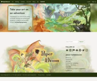 Paperdemon.com(PaperDemon Art and Writing Community) Screenshot