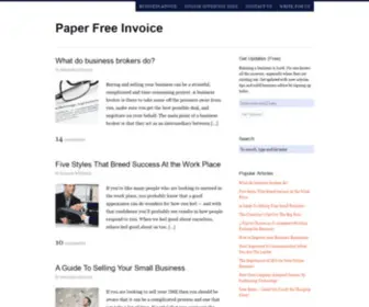 Paperfreeinvoice.com(Invoice Software and Small Business Advice) Screenshot