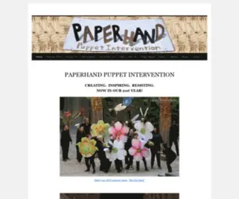 Paperhand.org(A Giant Puppet Intervention) Screenshot