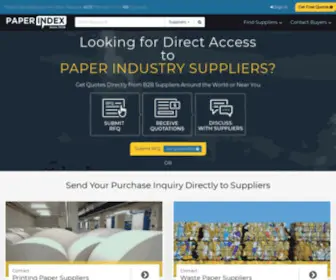 Paperindex.com(Contact Paper Industry Suppliers) Screenshot