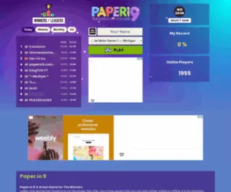 Paperio9.com(Paper.io 9 A Great Game for The Winners now UnBlocKed) Screenshot