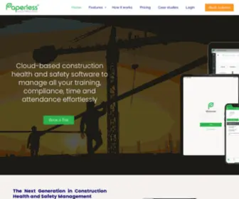 Paperlessconstruction.co.uk(Construction Health and Safety Management Software) Screenshot