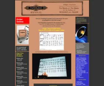 Paperlesshymnal.com(The Paperless Hymnal) Screenshot