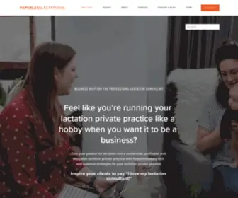 Paperlesslactation.com(Paperless Private Practice for Lactation Consultants) Screenshot