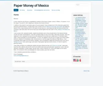 Papermoneyofmexico.com(Paper Money of Mexico) Screenshot