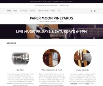 Papermoonvineyards.com(Family-owned winery where guests can relax and recharge. Paper Moon Vineyards) Screenshot