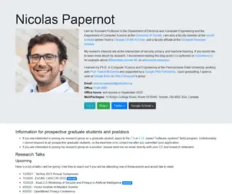 Papernot.fr(Nicolas Papernot) Screenshot