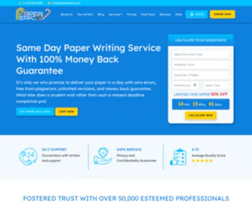 Paperperk.com(Best Research Paper Writing Service USA) Screenshot