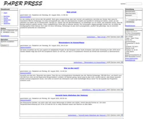 Paperpress.org(PaperPress Jugendpolitischer Pressedienst) Screenshot