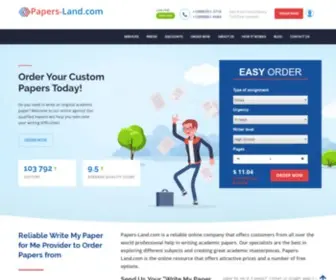 Papers-Land.com(Write My Paper for Me Service) Screenshot