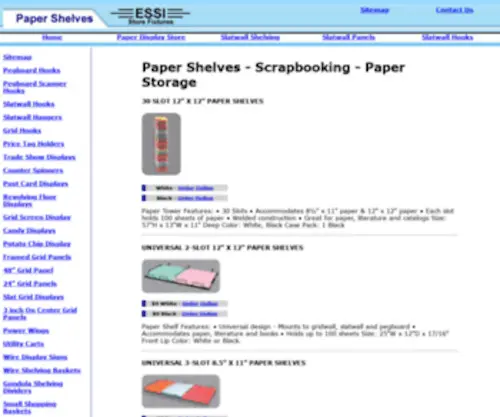Papershelves.com(This website) Screenshot