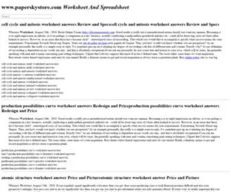 PaperskyStore.com(Cell cycle and mitosis worksheet answers Review and Specs) Screenshot