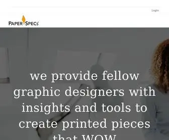 Paperspecs.com(Paper swatchbooks) Screenshot