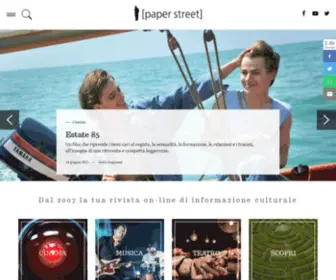 Paperstreet.it(Rivista online di informazione cinematografica musicale e culturale) Screenshot