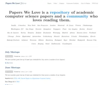 Paperswelove.org(Papers We Love) Screenshot