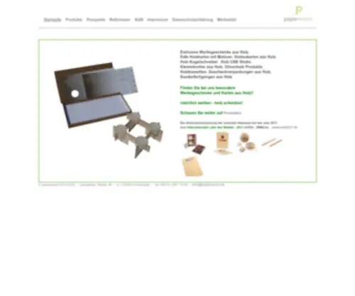 Paperwood.de(Exklusive Werbegeschenke aus Holz) Screenshot