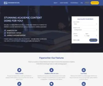 Paperwriter.org(Paper Writer Service) Screenshot