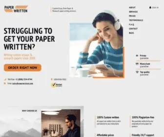 Paperwritten.com(Expert Paper Writers) Screenshot
