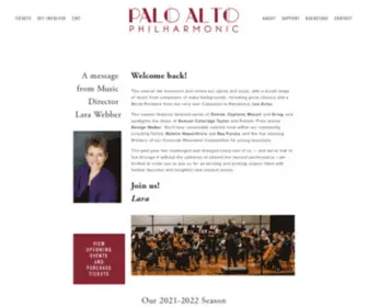 Paphil.org(Palo Alto Philharmonic) Screenshot