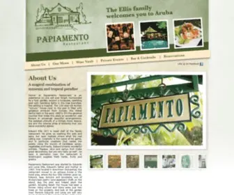 Papiamentoaruba.com(Papiamento restaurant Aruba) Screenshot