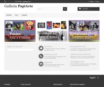 Papiarte.it(Galleria PapiArte vendita stampe e poster di arte moderna) Screenshot