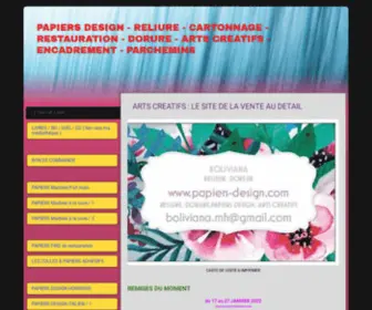 Papiers-Design.com(RELIURE, DORURE, CARTONNAGE, ENCADREMENT, etc) Screenshot