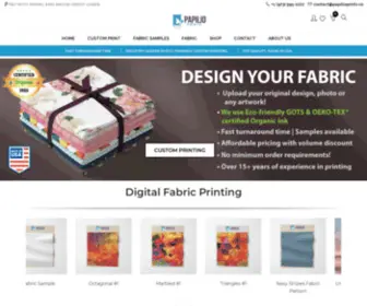 Papilioprints.com(Custom Digital Fabric Printing Services) Screenshot