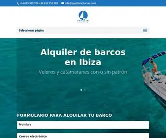 Papilloncharter.com(Alquiler de Barcos en Ibiza) Screenshot