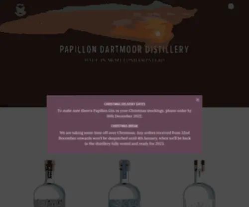 Papillongin.co.uk(Papillon Dartmoor Distillery award winning gins) Screenshot