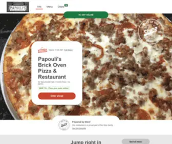 Papoulispizzanj.com(Get 5% off your pizza delivery order) Screenshot