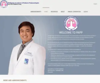 Papp.org.ph(Philippine Academy of Pediatric Pulmonologists) Screenshot