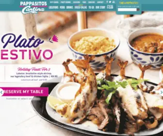 Pappasitos.com(Pappasito's Cantina) Screenshot