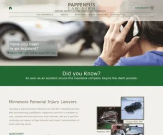 Pappenfus.com(Pappenfus Personal Injury Lawyers Servicing All Minnesota) Screenshot