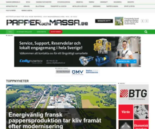 Papperochmassa.se(Mötesplatsen för dig inom pappers) Screenshot