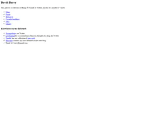 Pappubahry.com(David Barry) Screenshot
