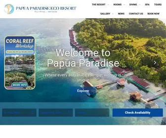 Papuaparadise.com(Papua Paradise Eco Resort where every stay in Raya Ampat with us) Screenshot