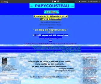 Papycousteau.com(Le blog de PAPYCOUSTEAU) Screenshot