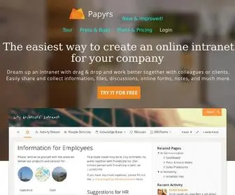 Papyrs.com(Easy Company Intranet & Team Wiki) Screenshot