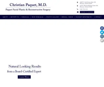 Paquetplasticsurgery.com(Board certified facial plastic surgeon dr. christian paquet) Screenshot