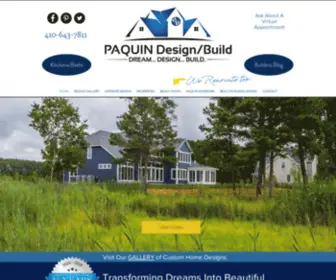 Paquindesignbuild.com(Custom Home Design Maryland and Maryland Custom Home Builder) Screenshot