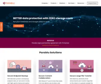 Parablu.com(Enterprise Data Backup and Recovery Solutions) Screenshot