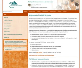 Paracenter.org(The mission of The PAR²A Center) Screenshot